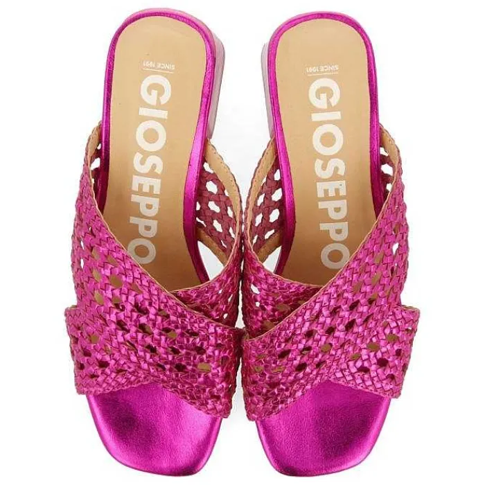 Gioseppo Sandalias Tacon<Sandalias Abiertas Fucsia Con Detalles Trenzados Para Mujer Clarcona