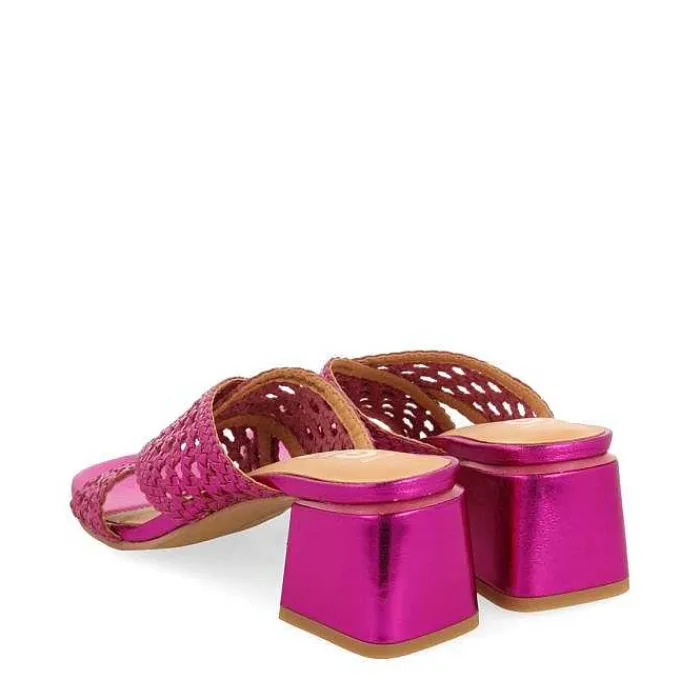 Gioseppo Sandalias Tacon<Sandalias Abiertas Fucsia Con Detalles Trenzados Para Mujer Clarcona