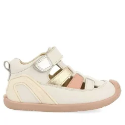 Gioseppo Bebe |Mi Primer Gioseppo<Sandalias Bebe De Piel Blanco Rojo Estilo Cangrejo Con Detalles Metalicos