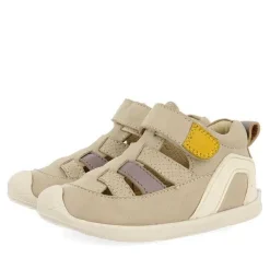 Gioseppo Bebe |Mi Primer Gioseppo<Sandalias Bebe Estilo Brogan De Piel Blanco Rojo Con Accesos De Color