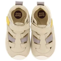 Gioseppo Bebe |Mi Primer Gioseppo<Sandalias Bebe Estilo Brogan De Piel Blanco Rojo Con Accesos De Color