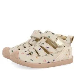 Gioseppo Bebe |Mi Primer Gioseppo<Sandalias Bebe Estilo Cangrejo De Piel Blanco Rojo Con Estampado Floral Jacumba