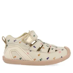 Gioseppo Bebe |Mi Primer Gioseppo<Sandalias Bebe Estilo Cangrejo De Piel Blanco Rojo Con Estampado Floral Jacumba