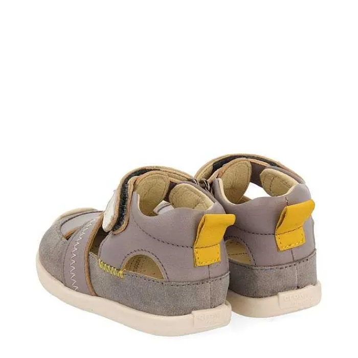 Gioseppo Bebe |Mi Primer Gioseppo<Sandalias Bebe Piel Gris Estilo Cangrejeras Con Decoraciones De Color Sllove