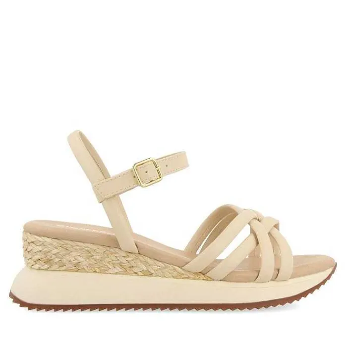 Gioseppo Sandalias Deportivas<Sandalias Blanco Cuña Y Tirantes Tubulares Para Mujer Permet
