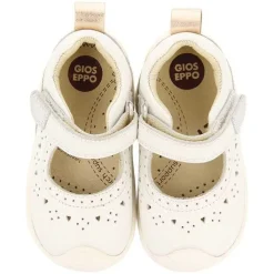 Gioseppo Bebe |Mi Primer Gioseppo<Sandalias Cangrejo De Piel Blanca Con Perforaciones Fantasia Para Bebe Paignton