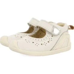 Gioseppo Bebe |Mi Primer Gioseppo<Sandalias Cangrejo De Piel Blanca Con Perforaciones Fantasia Para Bebe Paignton