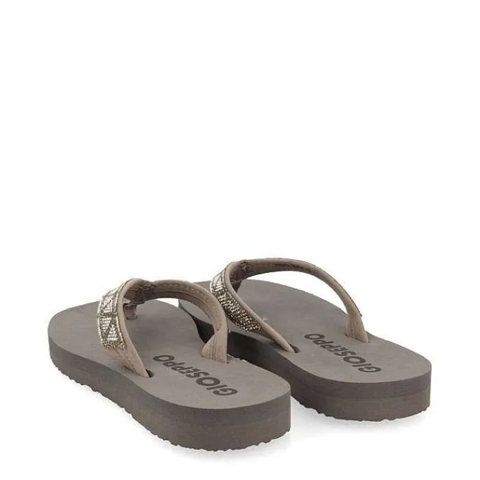 Gioseppo Chancletas<Sandalias Cize De Mujer En Color Negro Con Cristales Decorativos.