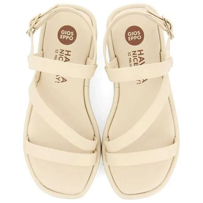 Gioseppo Niñas |Sandalias<Sandalias Color Off-White De Piel Con Tiras Y Suela Con Volumen Para Nina Y Nino Coulee