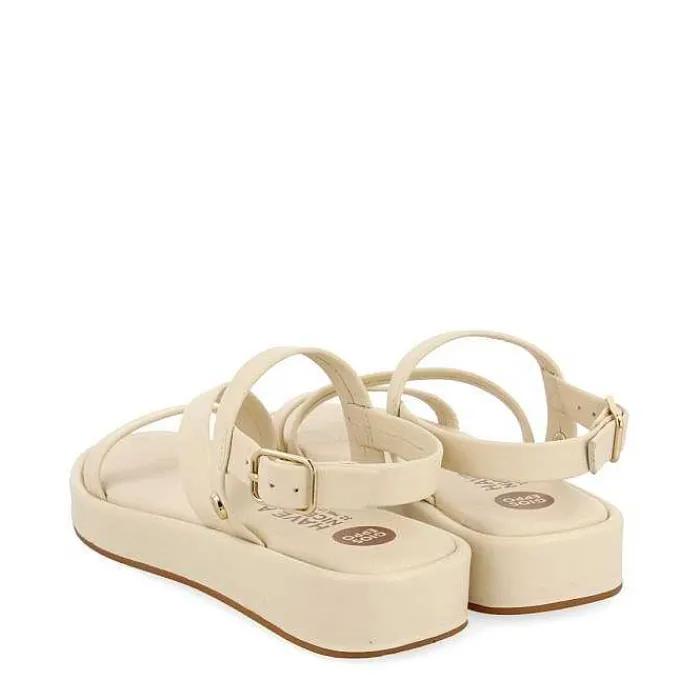 Gioseppo Niñas |Sandalias<Sandalias Color Off-White De Piel Con Tiras Y Suela Con Volumen Para Nina Y Nino Coulee
