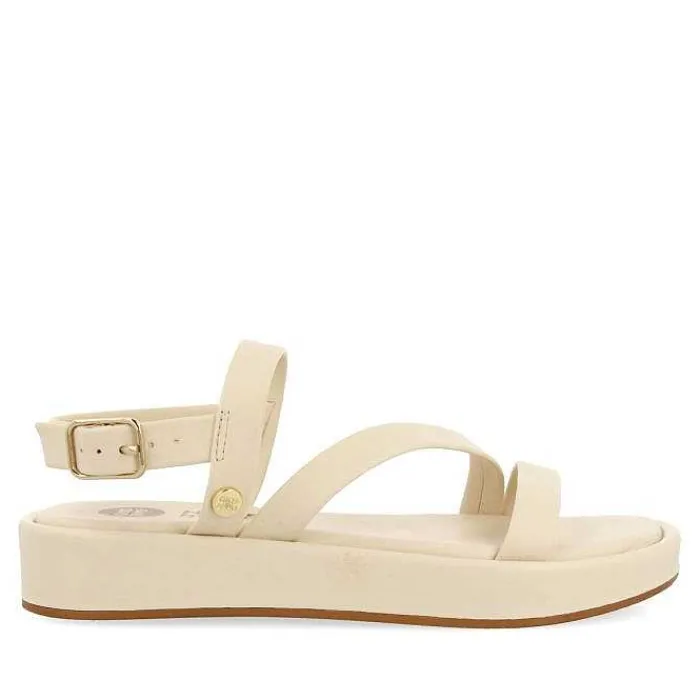 Gioseppo Niñas |Sandalias<Sandalias Color Off-White De Piel Con Tiras Y Suela Con Volumen Para Nina Y Nino Coulee