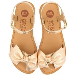 Gioseppo Niñas |Sandalias<Sandalias Color Oro Rosa De Piel Con Lazo Para Nina Y Nino Varzim