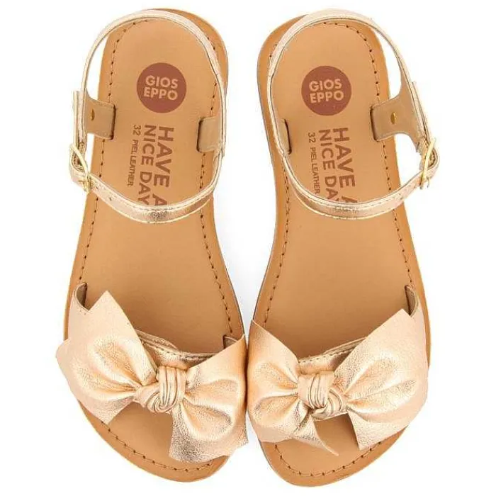 Gioseppo Niñas |Sandalias<Sandalias Color Oro Rosa De Piel Con Lazo Para Nina Y Nino Varzim