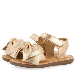 Gioseppo Bebe |Sandalias Bebe Nina<Sandalias Color Oro Rosa De Piel Con Lazo Para Bebe Itala