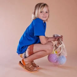 Gioseppo Niños |Chancletas<Sandalias Courgis Para Nino Con Plantilla Color Canela Y Detalles En Naranja Y Texto