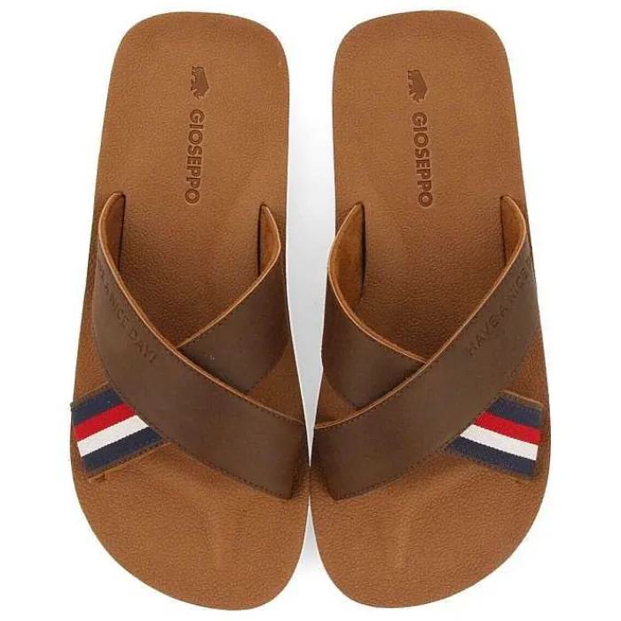 Gioseppo Chancletas<Sandalias Cruzadas De Hombre Tacloban En Color Marron