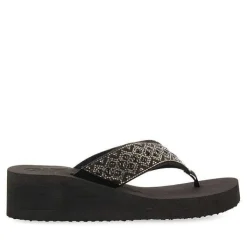 Gioseppo Chancletas<Sandalias Cuña Negras Adorno De Cristal Para Mujer Drenove