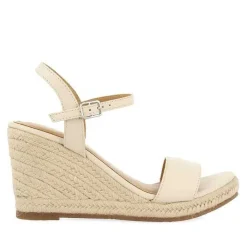 Gioseppo Sandalias Cuña<Sandalias Cuña Piel Con Yute Blanco Rojo Para Mujer Zhepe