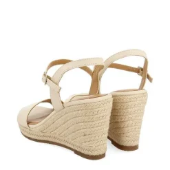 Gioseppo Sandalias Cuña<Sandalias Cuña Piel Con Yute Blanco Rojo Para Mujer Zhepe