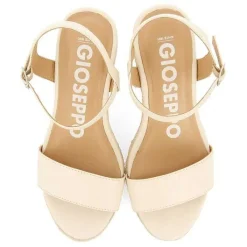 Gioseppo Sandalias Cuña<Sandalias Cuña Piel Con Yute Blanco Rojo Para Mujer Zhepe