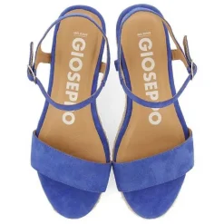 Gioseppo Sandalias Cuña<Sandalias Cuña Piel Con Yute Azul Para Mujer Xarre