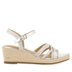 Gioseppo Sandalias Cuña<Sandalias Cuña Piel Plata Con Yute Para Mujer Lelant