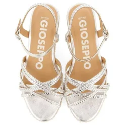Gioseppo Sandalias Cuña<Sandalias Cuña Piel Plata Con Yute Para Mujer Lelant