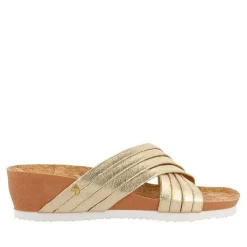 Gioseppo Chancletas<Sandalias Cuña Tirantes Dorados Para Mujer Romper