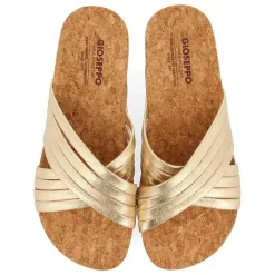 Gioseppo Chancletas<Sandalias Cuña Tirantes Dorados Para Mujer Romper