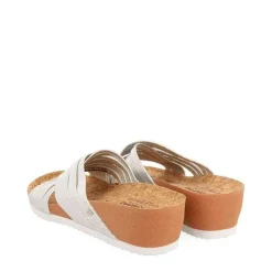 Gioseppo Chancletas<Sandalias Cuña Tiras Plata Para Mujer Romper