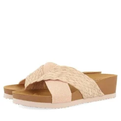 Gioseppo Chancletas<Sandalias Cuña Tiras Rosa Para Mujer Goulds