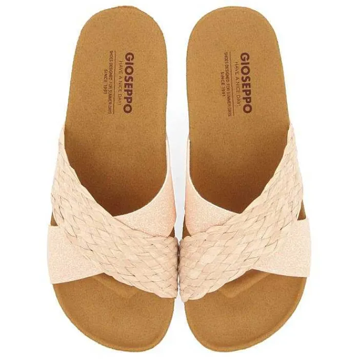 Gioseppo Chancletas<Sandalias Cuña Tiras Rosa Para Mujer Goulds