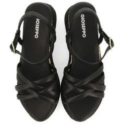 Gioseppo Sandalias Deportivas<Sandalias Cuña Tiras Tubulares Negras Para Mujer Permet