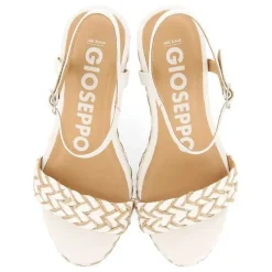 Gioseppo Sandalias Cuña<Sandalias De Cuña Alta Blanco Y Natural Con Detalles Trenzados Para Mujer Tigard