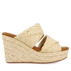 Gioseppo Sandalias Plataforma<Sandalias De Cuña Alta Estilo Mule Color Piel Con Rafia Para Mujer Frazzano