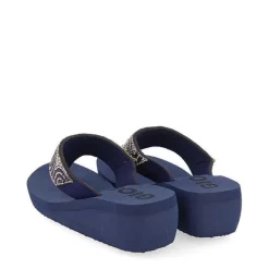 Gioseppo Chancletas<Sandalias De Cuña Azul Marino Con Adornos De Cristal Para Mujer Cudjoe