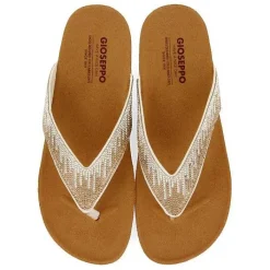 Gioseppo Chancletas<Sandalias De Cuña Con Tira De Piedra Color Nude Para Mujer Isnello