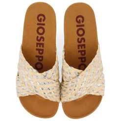 Gioseppo Chancletas<Sandalias De Mujer Bandrele Con Plantilla De Rafia Y Tiras Plateadas