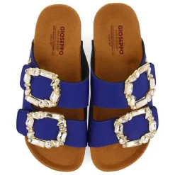 Gioseppo Sandalias Planas<Sandalias De Mujer Estilo Bio Azul Con Adornos De Joya Aderklaa