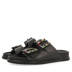 Gioseppo Sandalias Planas<Sandalias De Mujer Koronadal Con Plantilla Negra Y Hebillas De Cristales Multicolor