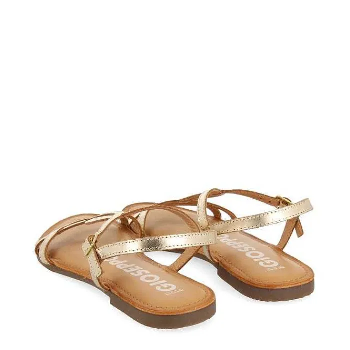 Gioseppo Sandalias Planas<Sandalias De Mujer Lamim Doradas Con Tiras Finas