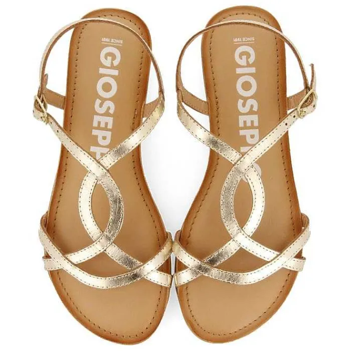 Gioseppo Sandalias Planas<Sandalias De Mujer Lamim Doradas Con Tiras Finas