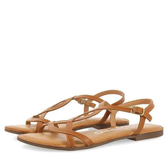 Gioseppo Sandalias Planas<Sandalias De Mujer Lamim Color Tostado Con Tira Fina