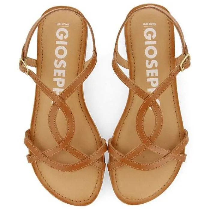 Gioseppo Sandalias Planas<Sandalias De Mujer Lamim Color Tostado Con Tira Fina