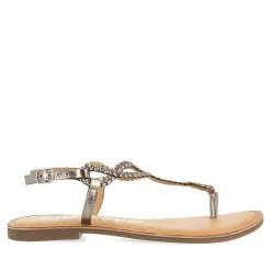Gioseppo Sandalias Planas<Sandalias De Mujer Merignas Con Tiras Trenzadas Plata Oscuro