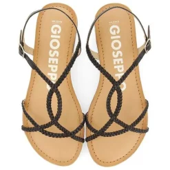 Gioseppo Sandalias Planas<Sandalias De Mujer Nioaque En Color Negro Con Tiras Finas Trenzadas