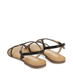 Gioseppo Sandalias Planas<Sandalias De Mujer Nioaque En Color Negro Con Tiras Finas Trenzadas