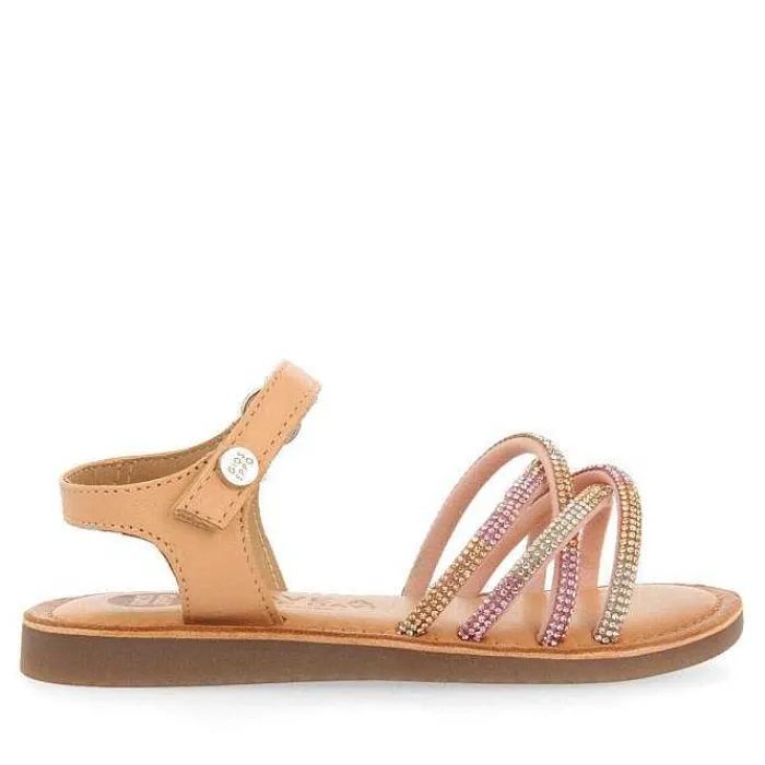 Gioseppo Niñas |Sandalias<Sandalias De Nina Lavrio De Piel Tintada Con Cristales