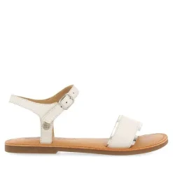 Gioseppo Niñas |Sandalias<Sandalias De Piel Blanca Con Detalles Metalizados Nina Ishem