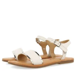 Gioseppo Niñas |Sandalias<Sandalias De Piel Blanca Con Detalles Metalizados Nina Ishem